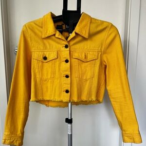 NANA judy Vibrant Yellow Jean Jacket